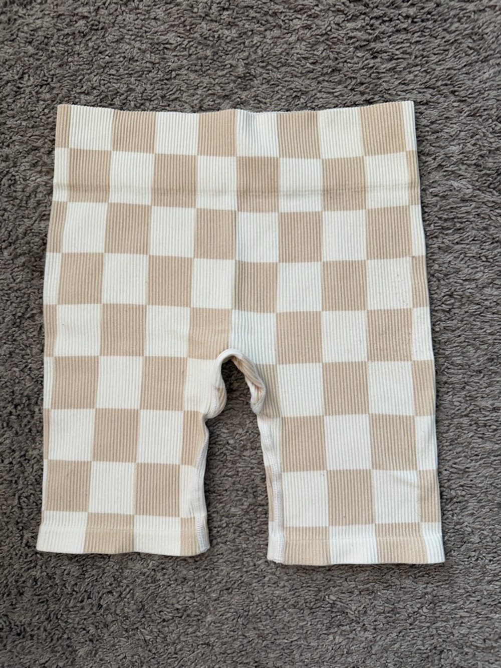 Grayson Threads Beige and Cream Checkerboard Kids Shorts